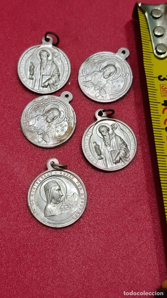 Antig&uuml;edades: 5 m&eacute;daille religieuse 1900 - Foto 2