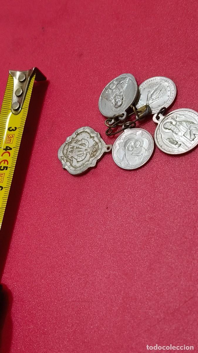 Antig&uuml;edades: 5 m&eacute;daille religieuse 1900 - Foto 2