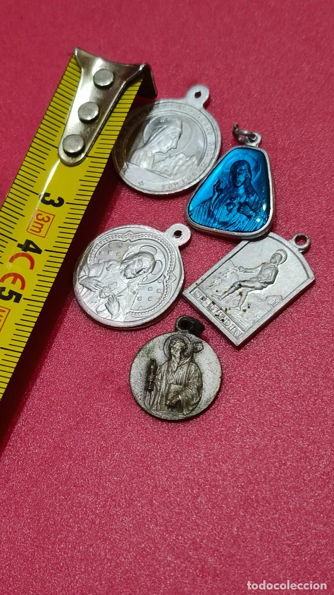 Antig&uuml;edades: 5 m&eacute;daille religieuse 1900 - Foto 2