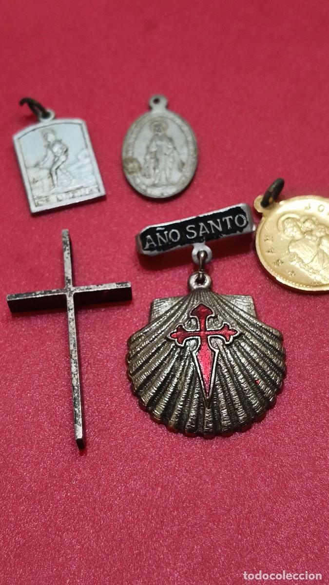 Antig&uuml;edades: 5 m&eacute;daille religieuse 1900 - Foto 1