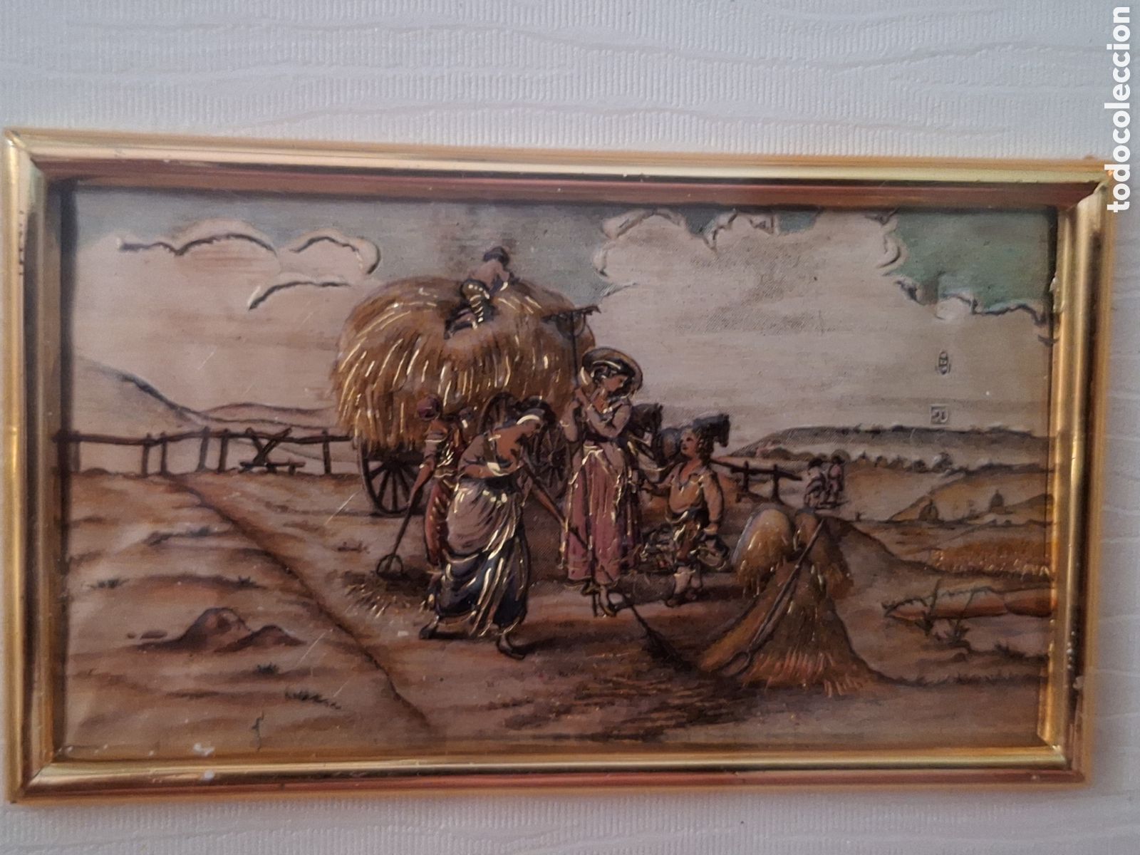 Antig&uuml;edades: Cuadro plata con relieve verano - Foto 2