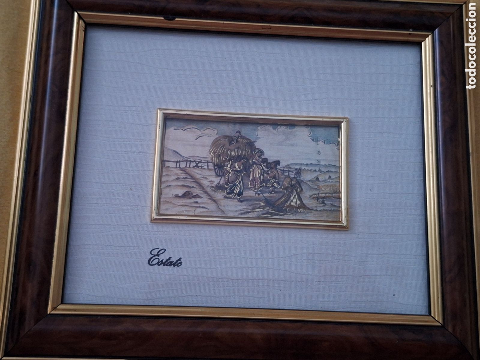 Antig&uuml;edades: Cuadro plata con relieve verano - Foto 1