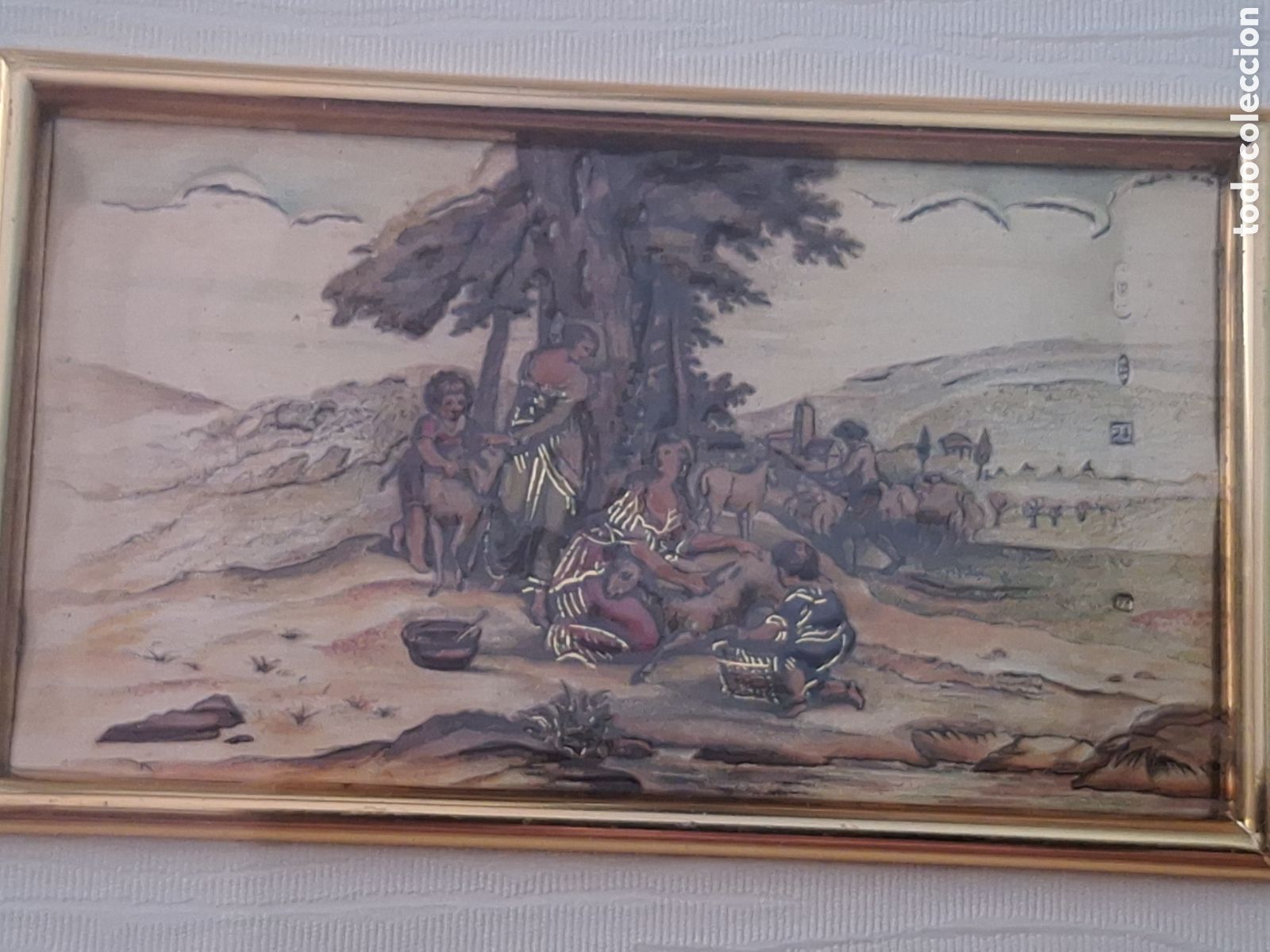 Antig&uuml;edades: Cuadro en plata. Primavera - Foto 2