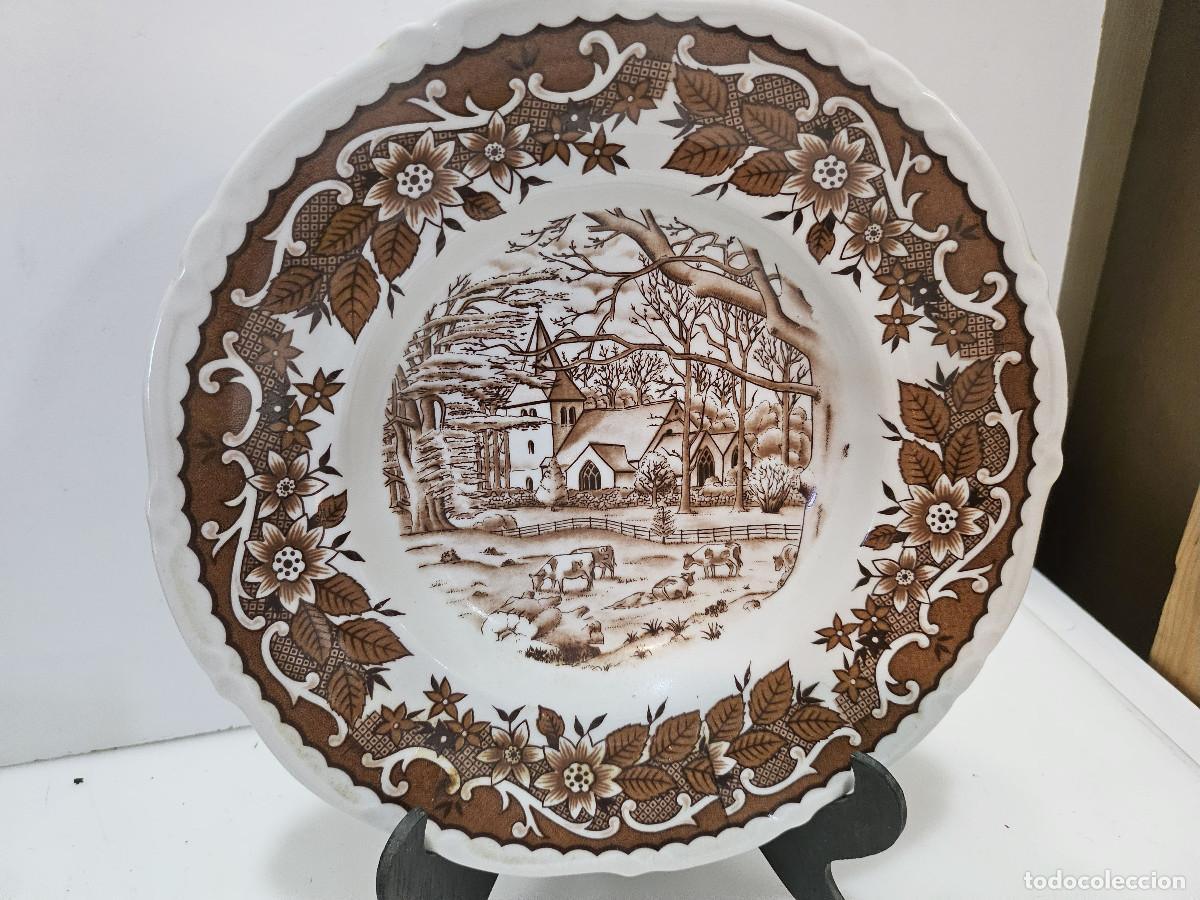 Antig&uuml;edades: plato hondo de porcelana - Foto 1