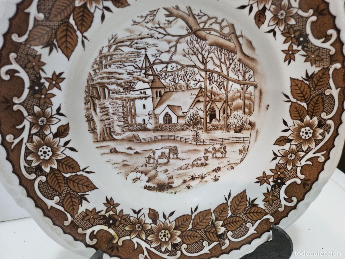 Antig&uuml;edades: plato hondo de porcelana - Foto 2
