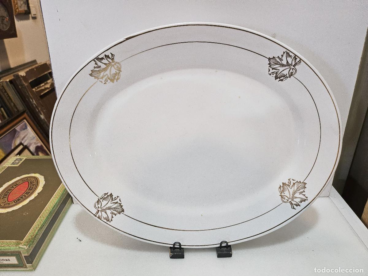Antig&uuml;edades: bandeja grande de ceramica - Foto 1