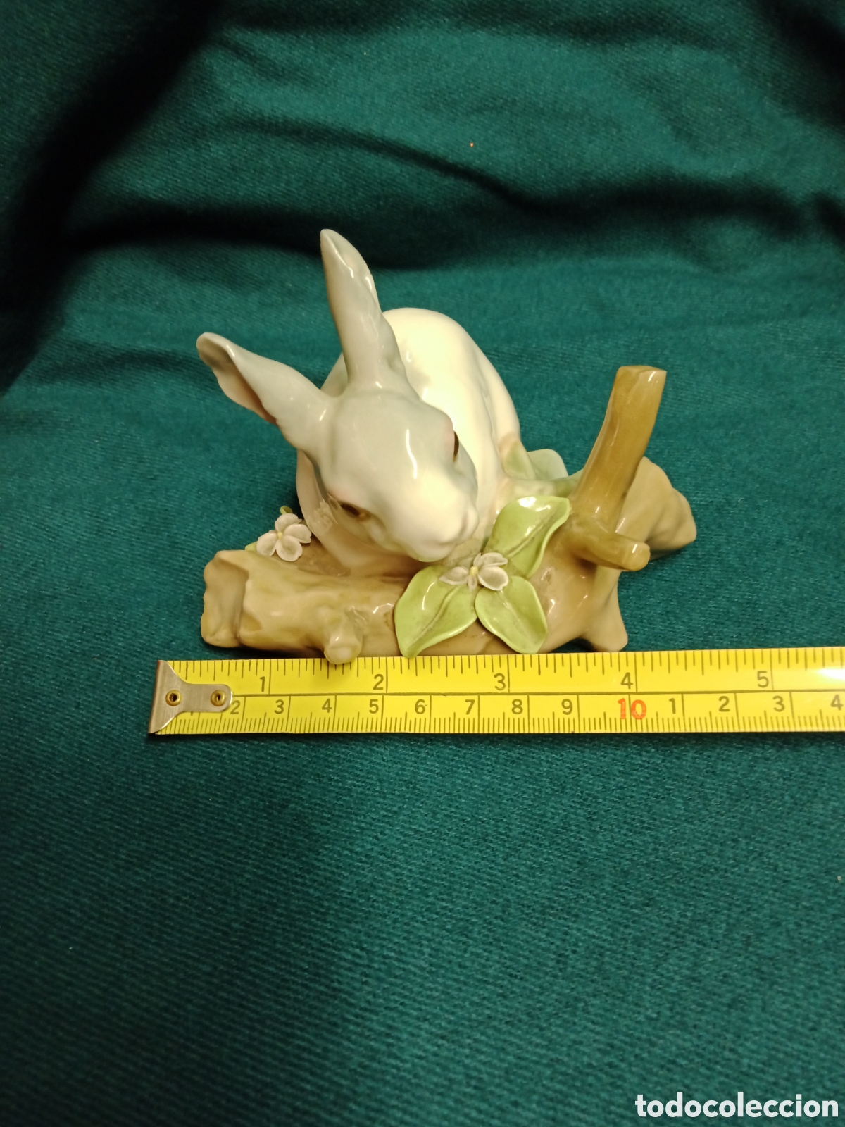 Antig&uuml;edades: Lladro figura animal conejo comiendo - Foto 5