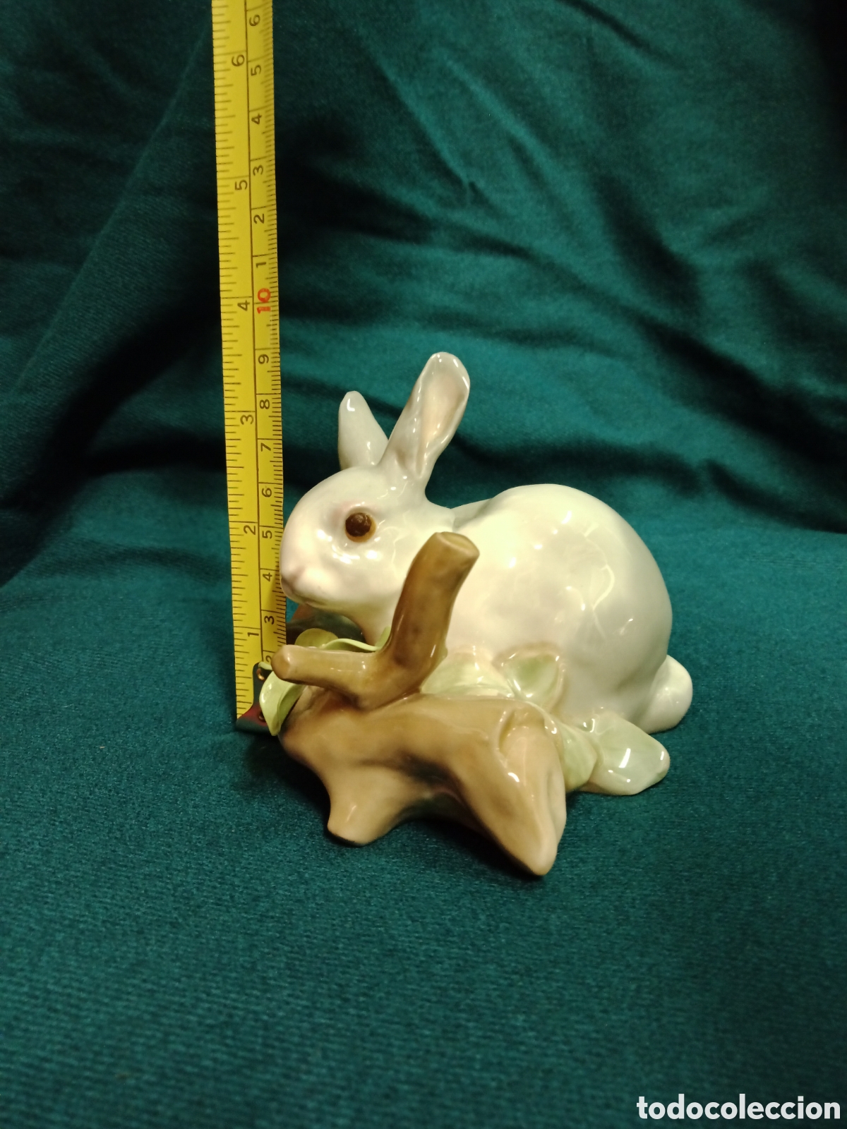 Antig&uuml;edades: Lladro figura animal conejo comiendo - Foto 6
