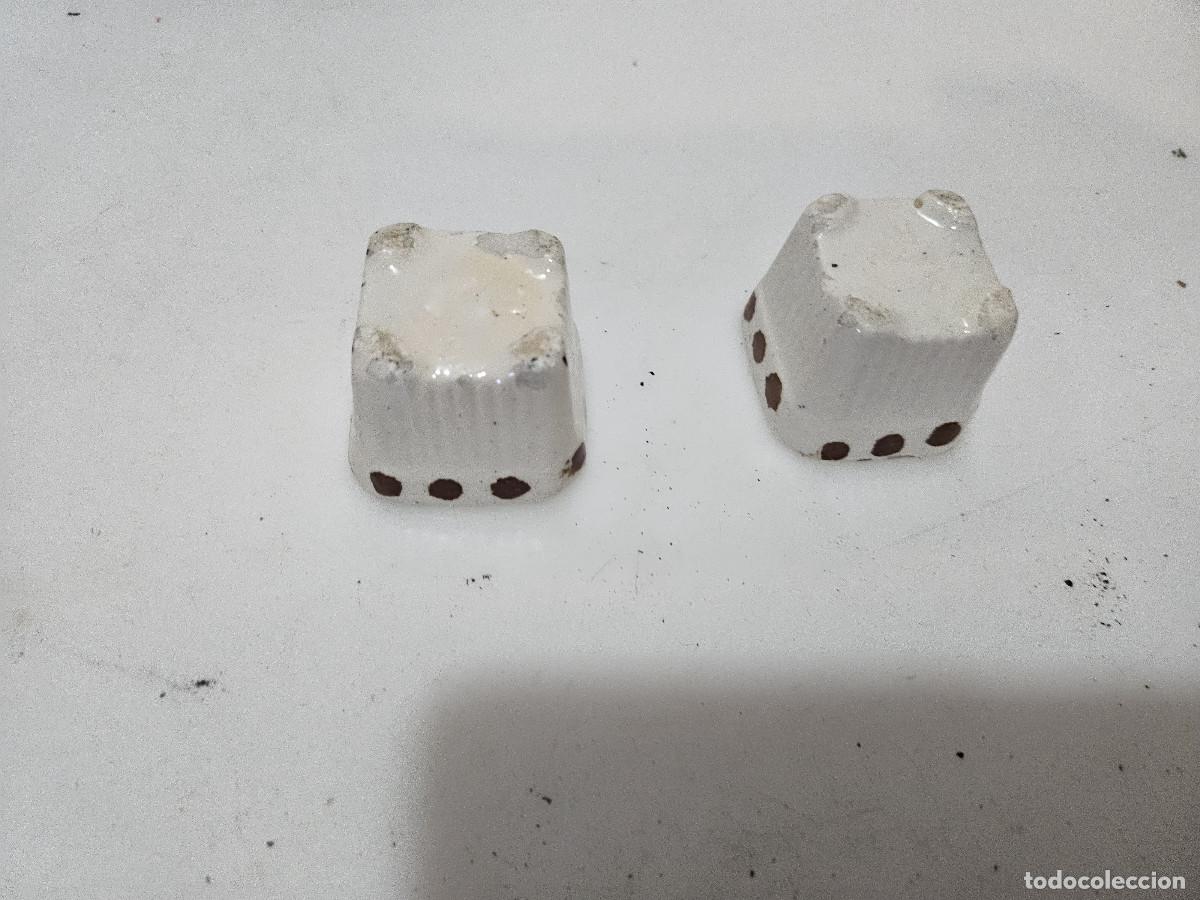Antig&uuml;edades: 2 mini macetas de ceramica - Foto 3