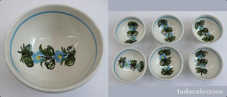 Antig&uuml;edades: Cuenco y 6 platitos Recuerdo de C&oacute;rdoba