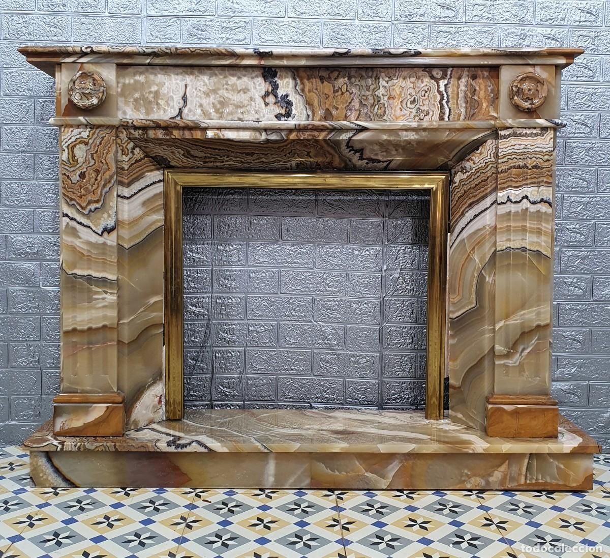 Antig&uuml;edades: Frente de chimenea en m&aacute;rmol de &Oacute;nix - Foto 2