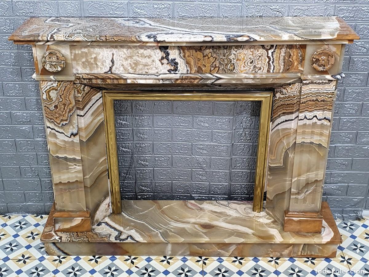 Antig&uuml;edades: Frente de chimenea en m&aacute;rmol de &Oacute;nix - Foto 3