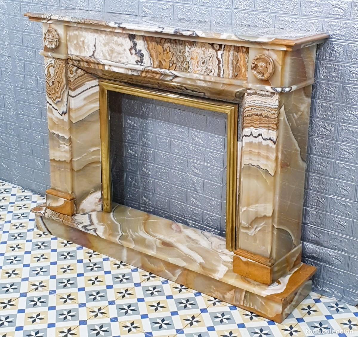 Antig&uuml;edades: Frente de chimenea en m&aacute;rmol de &Oacute;nix - Foto 4
