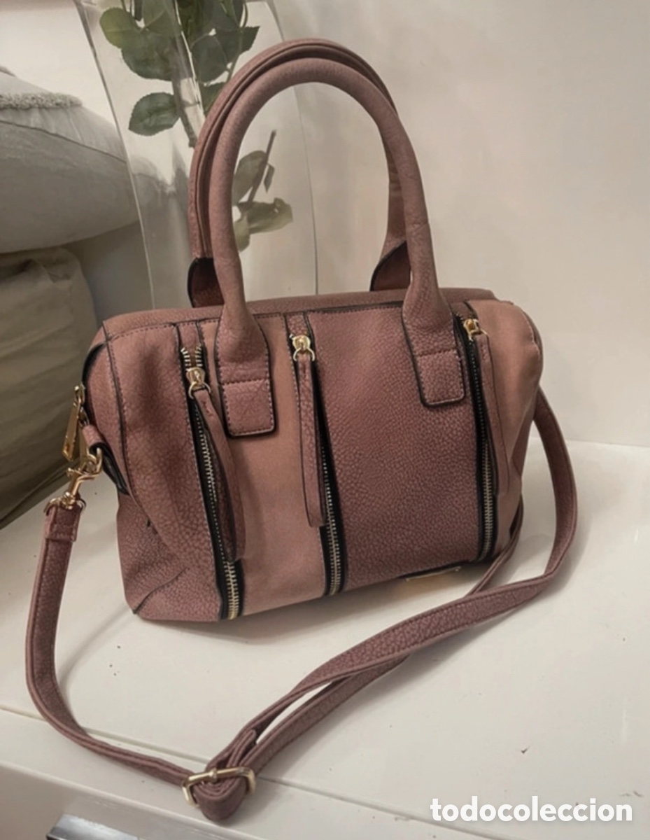 Antig&uuml;edades: Bolso rosa con cremalleras - Foto 3