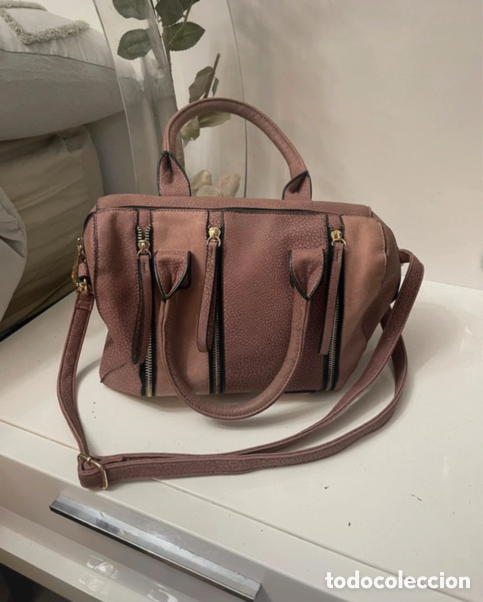 Antig&uuml;edades: Bolso rosa con cremalleras - Foto 1
