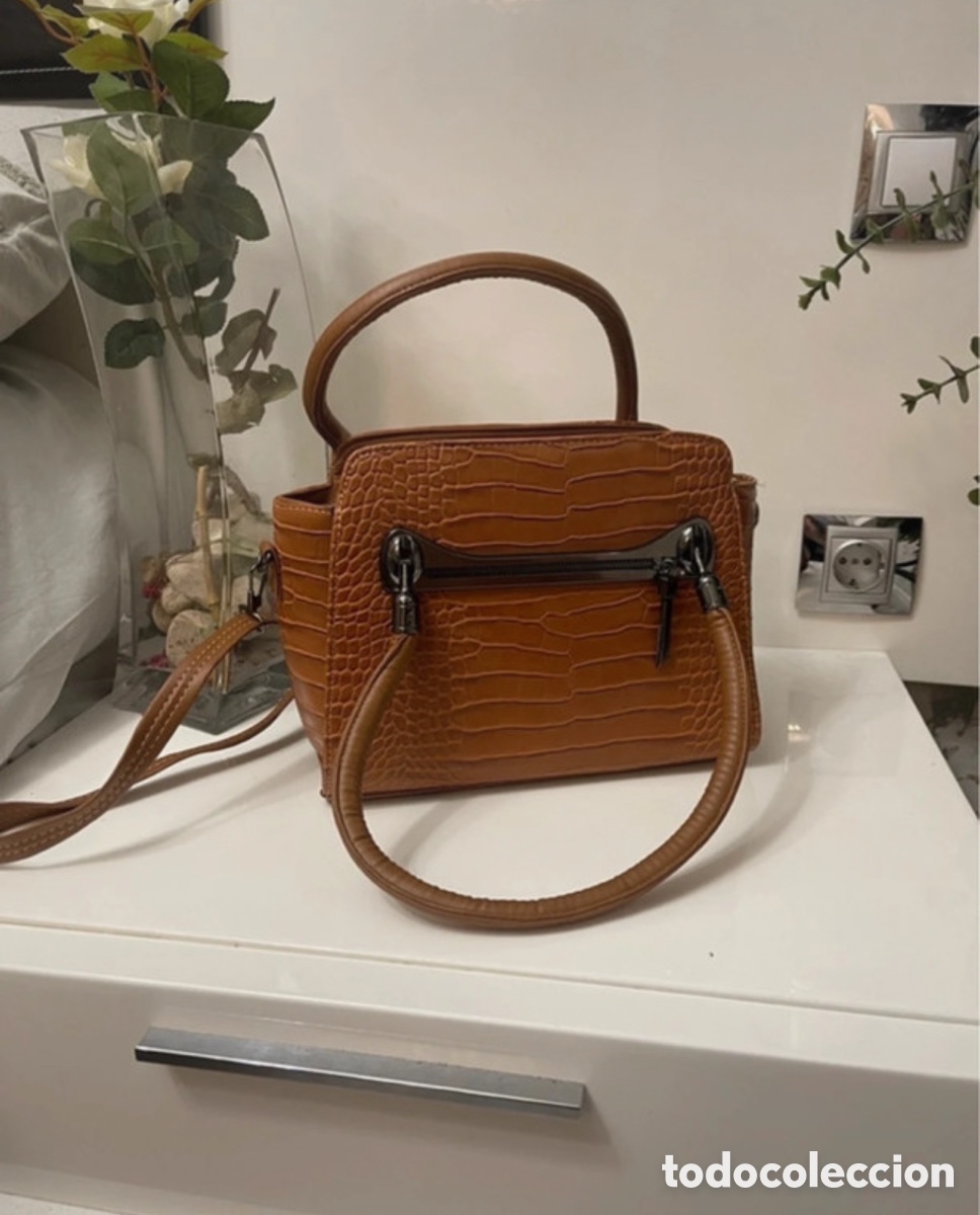 Antig&uuml;edades: Bolso marr&oacute;n nuevo sin usar - Foto 3