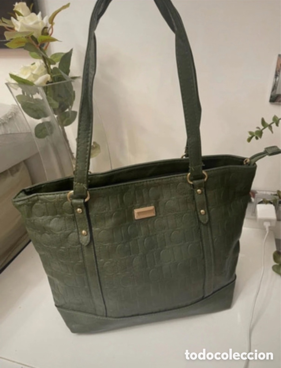 Antig&uuml;edades: Bolso de hombro verde - Foto 1