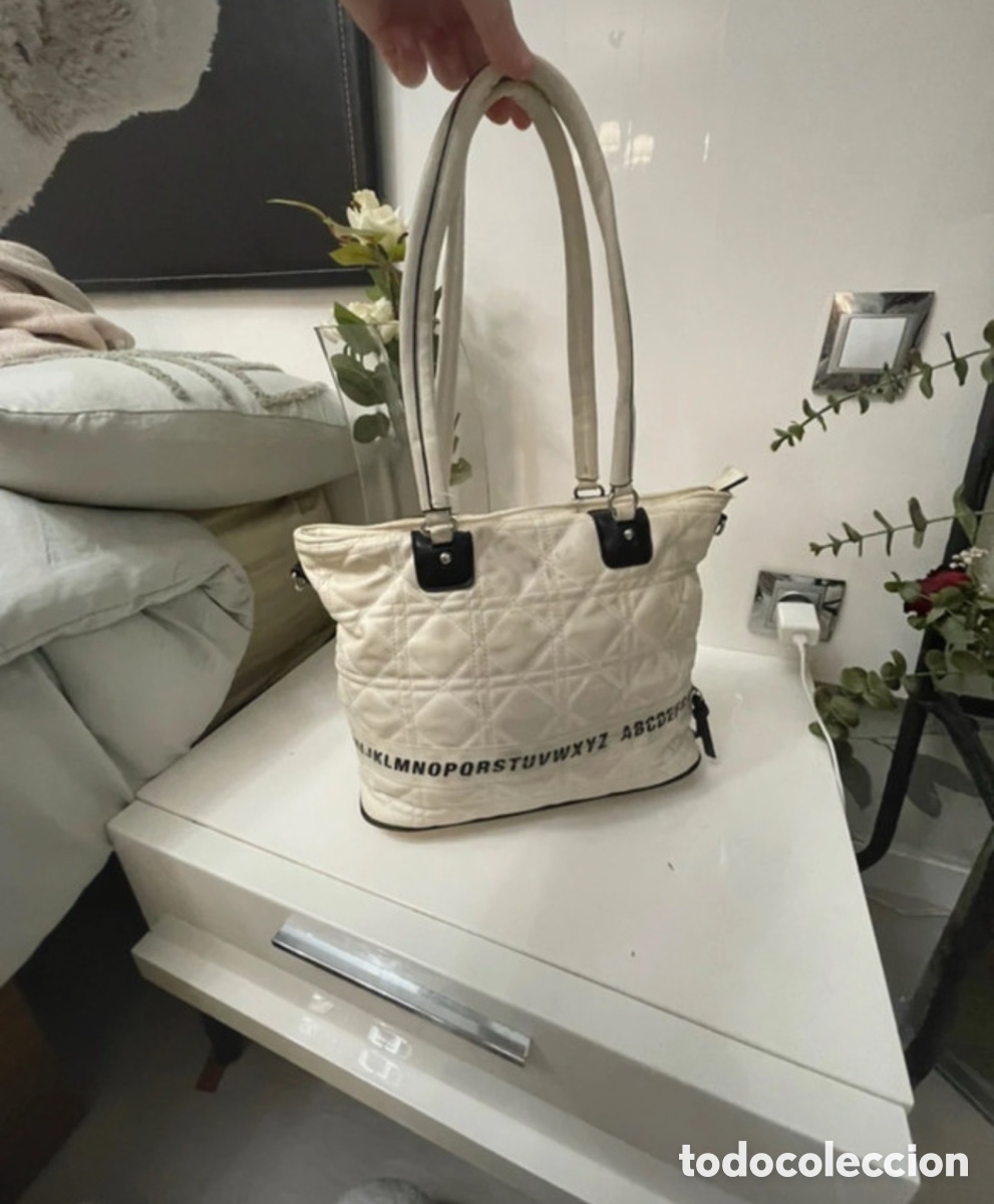 Antig&uuml;edades: Bolsa blanco grande de hombro - Foto 2