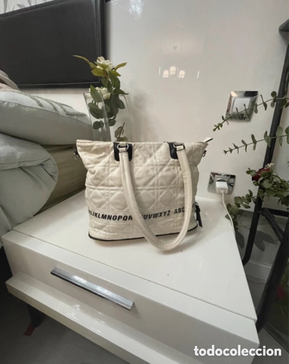 Antig&uuml;edades: Bolsa blanco grande de hombro - Foto 3