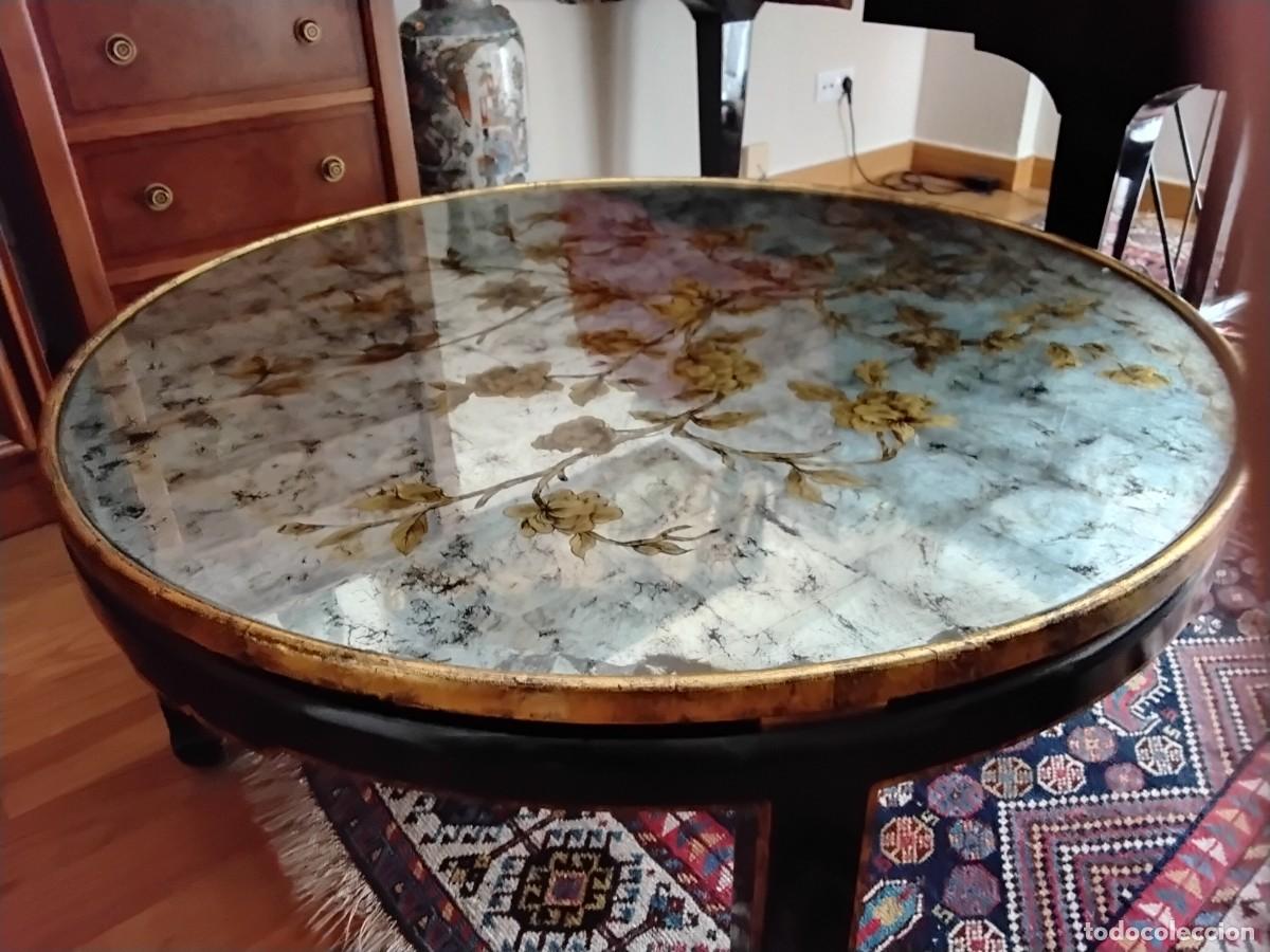 Antig&uuml;edades: Mesa antigua estilo oriental circular - Foto 1