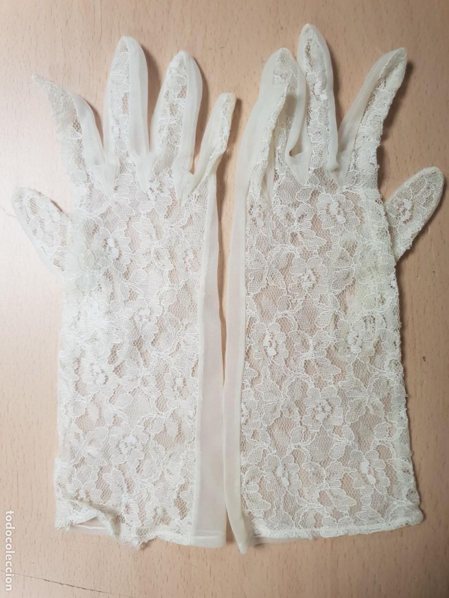 Antig&uuml;edades: Guantes de encaje de novia - Foto 1
