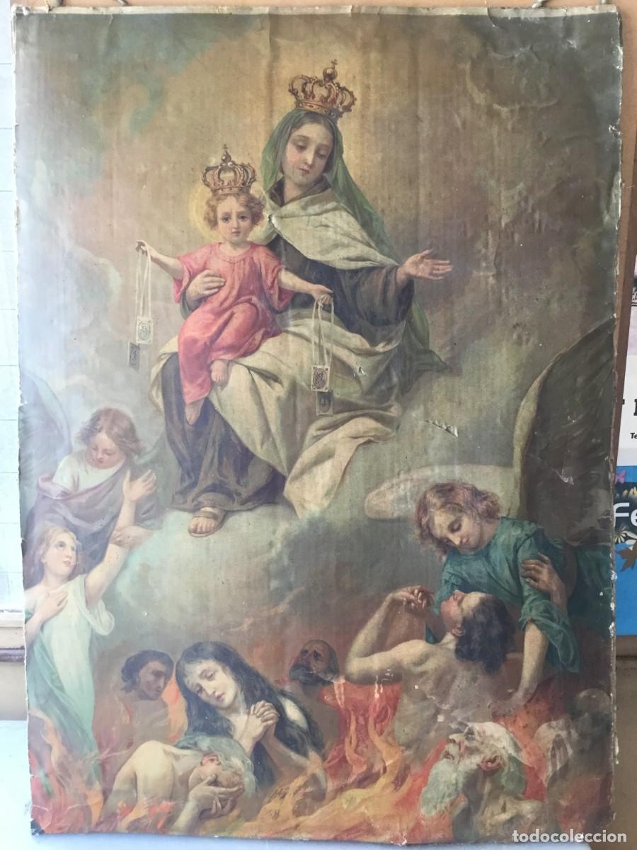 Antig&uuml;edades: Lamina de la Virgen Mar&iacute;a. - Foto 1