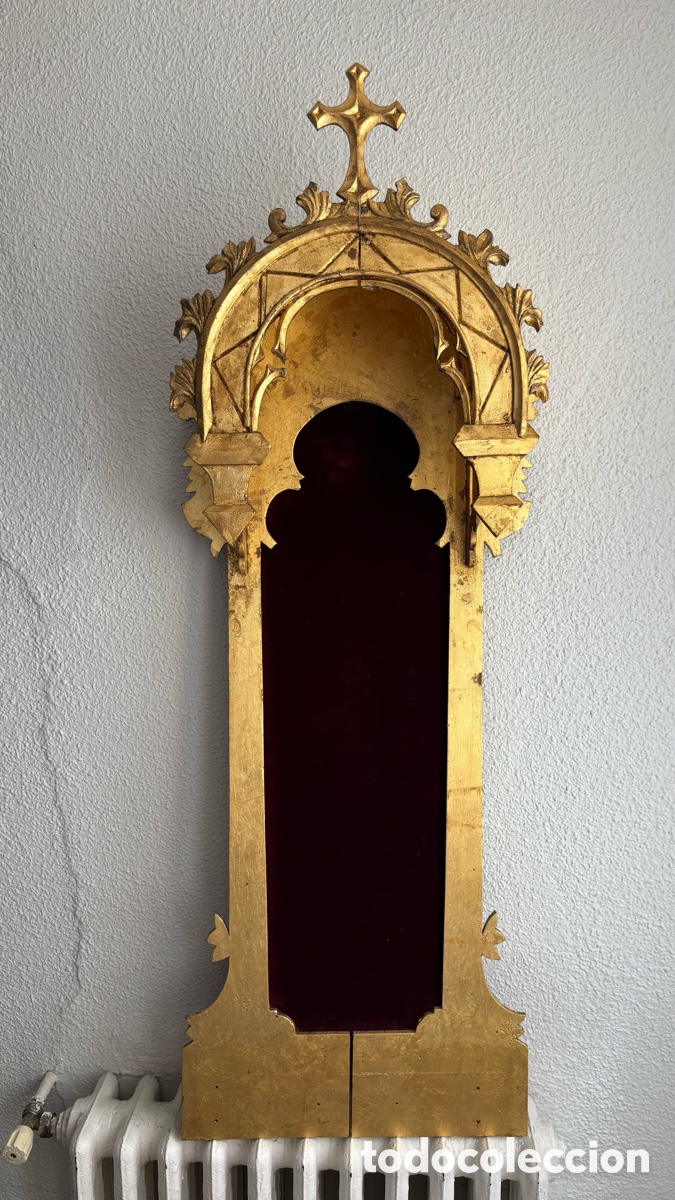 Antig&uuml;edades: Retablo capilla madera neogotica - Foto 2