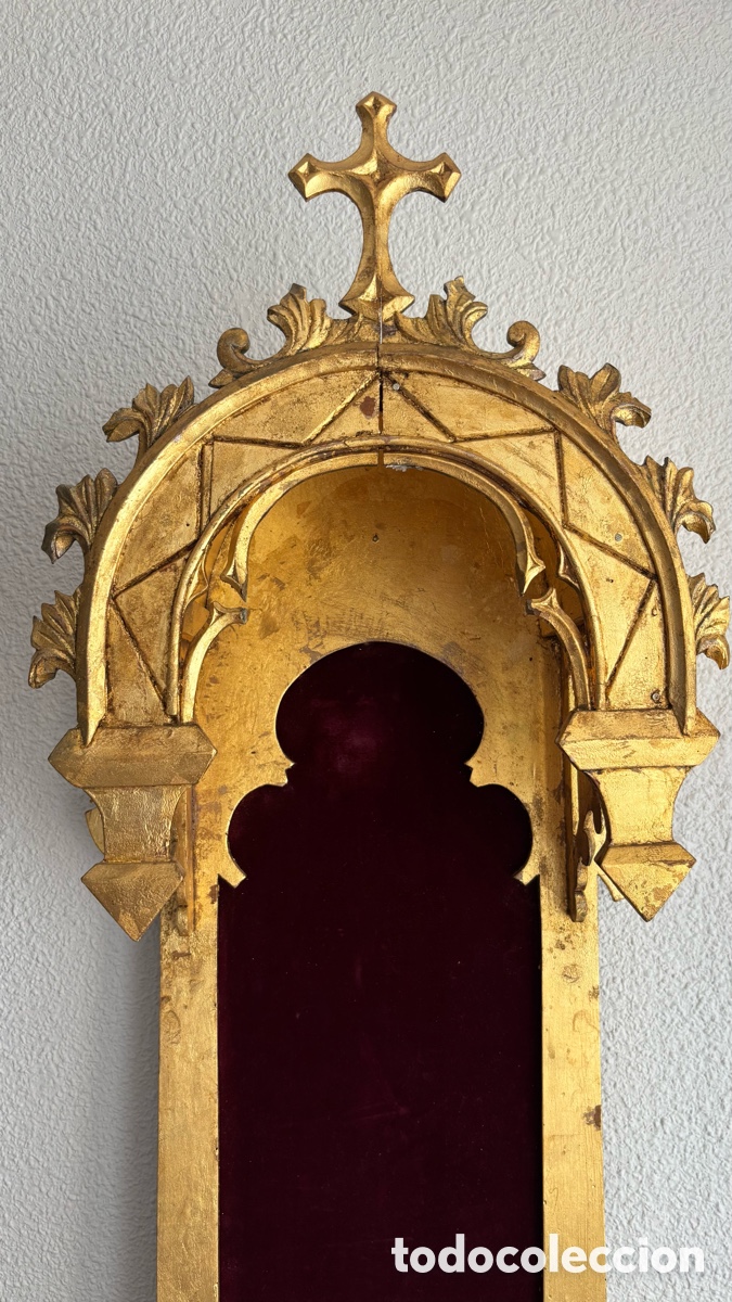 Antig&uuml;edades: Retablo capilla madera neogotica - Foto 3