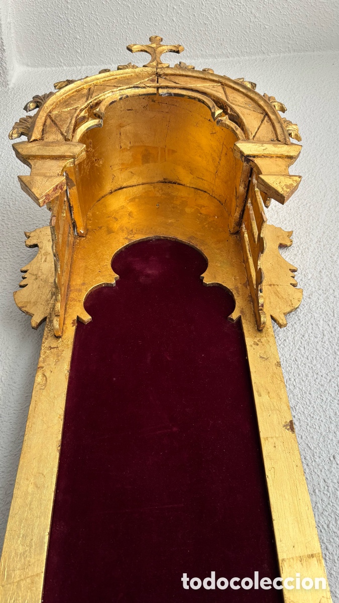 Antig&uuml;edades: Retablo capilla madera neogotica - Foto 7