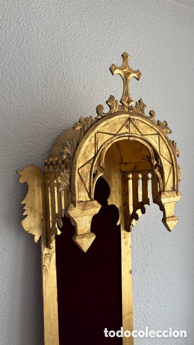 Antig&uuml;edades: Retablo capilla madera neogotica - Foto 1