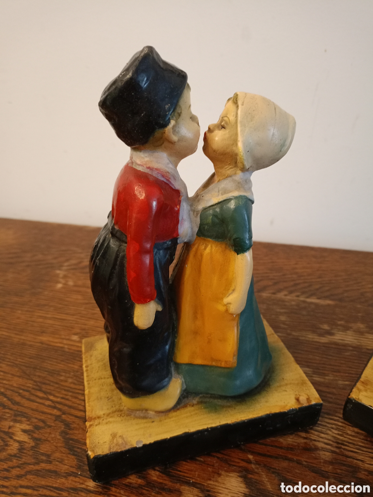 Antig&uuml;edades: Pareja de figuras de principios del 1900 - Foto 2