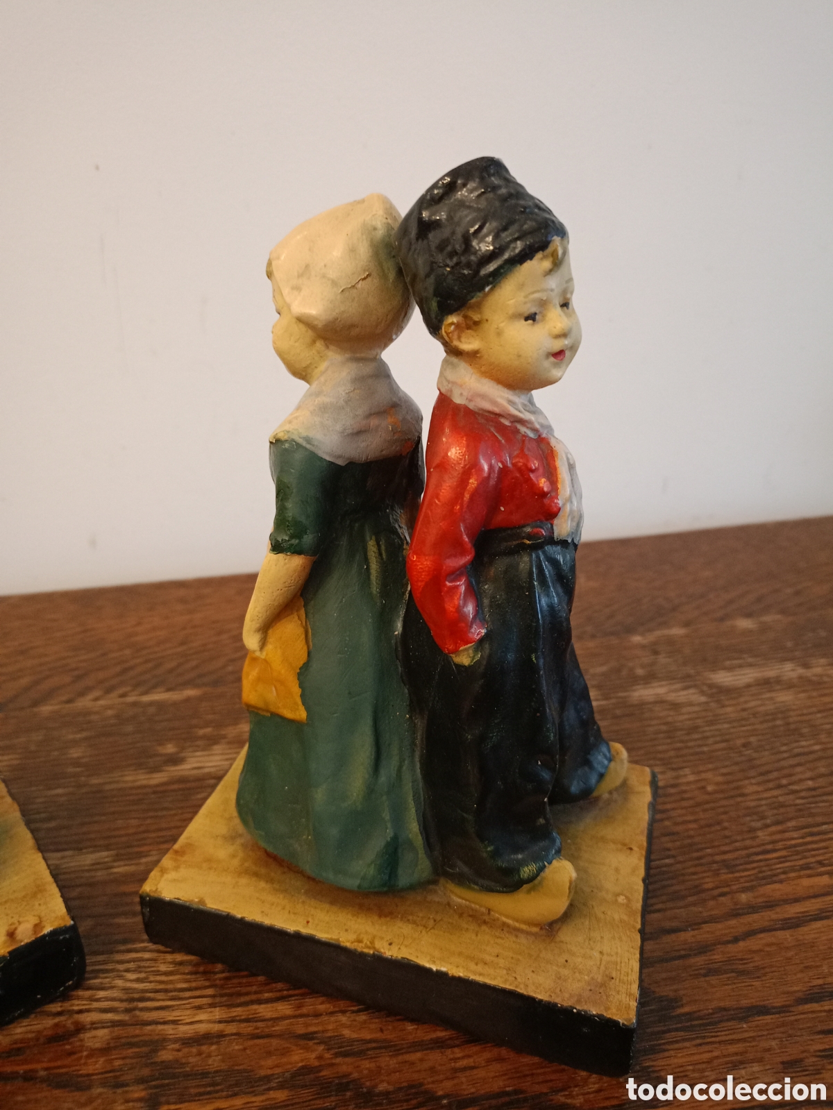 Antig&uuml;edades: Pareja de figuras de principios del 1900 - Foto 3