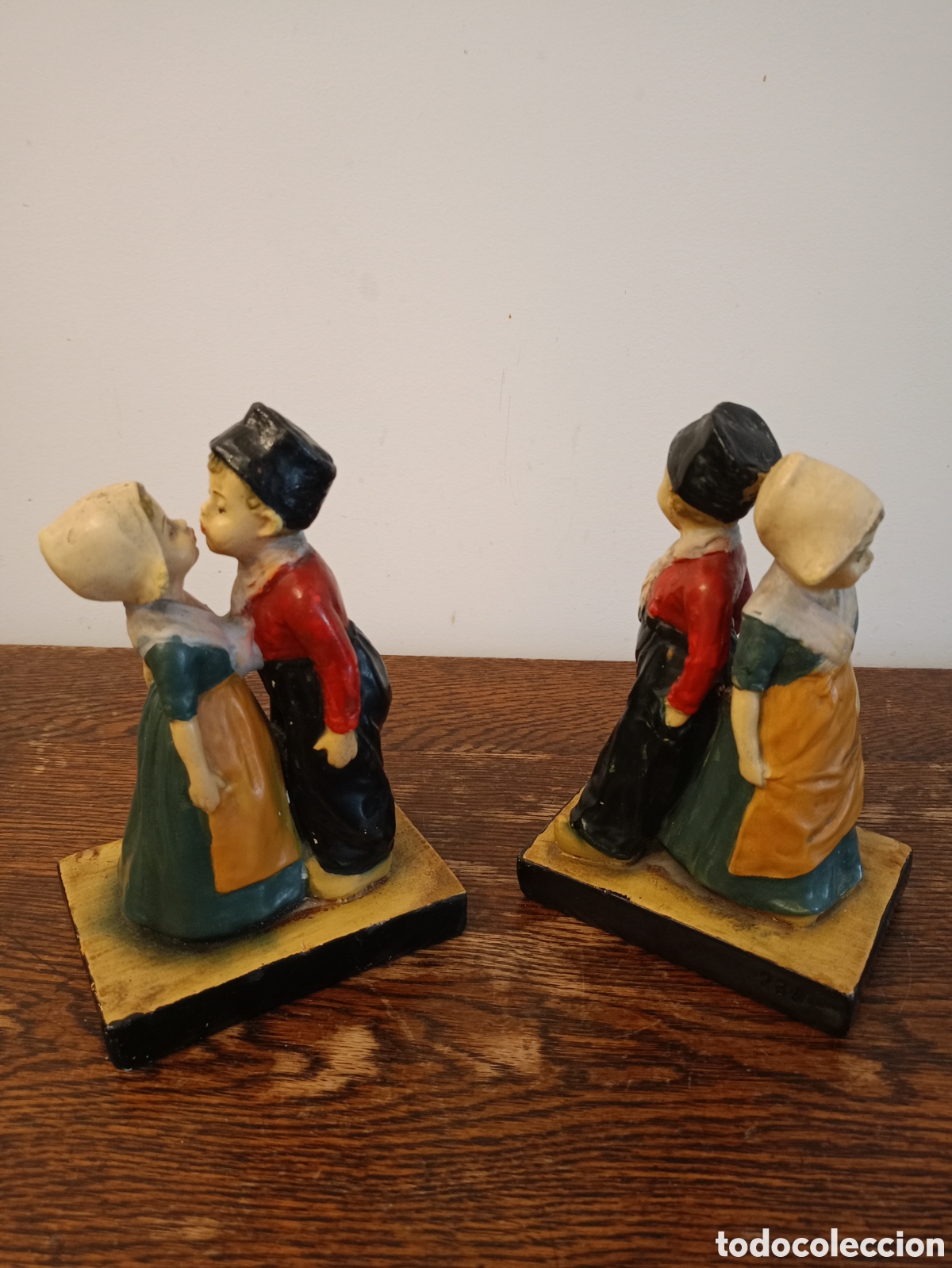 Antig&uuml;edades: Pareja de figuras de principios del 1900 - Foto 4