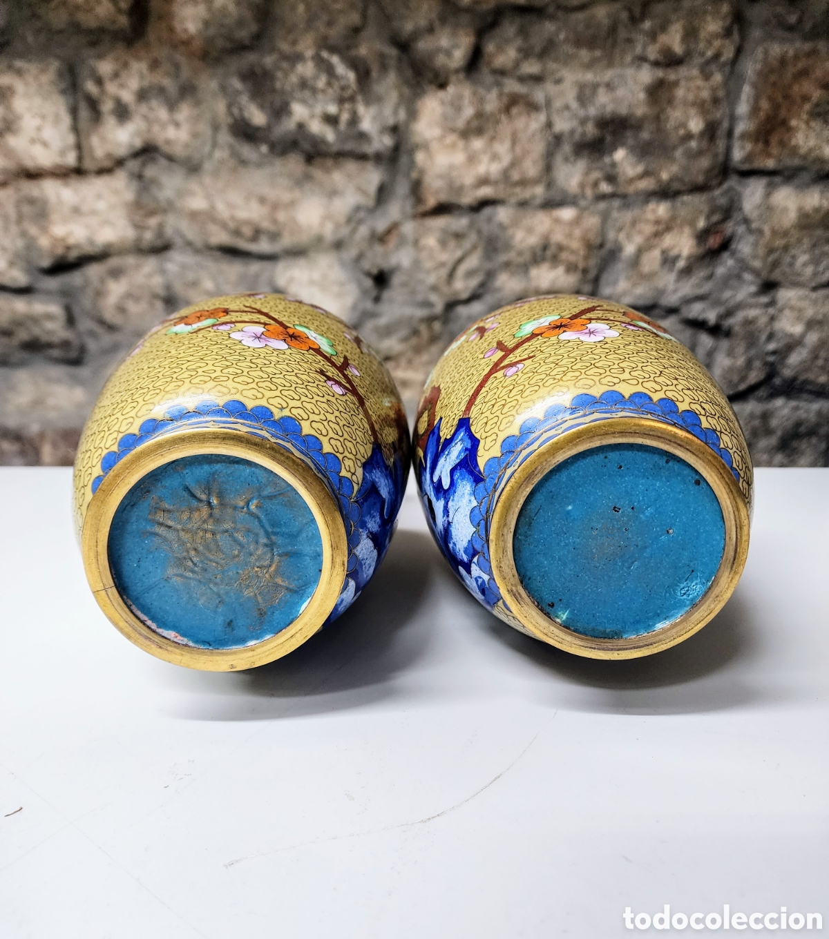 Antig&uuml;edades: ✅️ PAREJA DE JARRONES CLOISONN&Eacute; - Foto 3