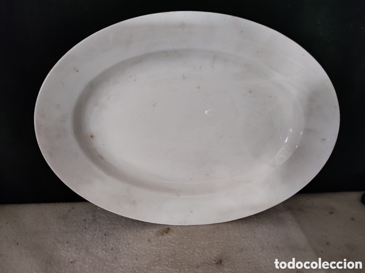 Antig&uuml;edades: Bandeja blanca de servir de pickman - Foto 1