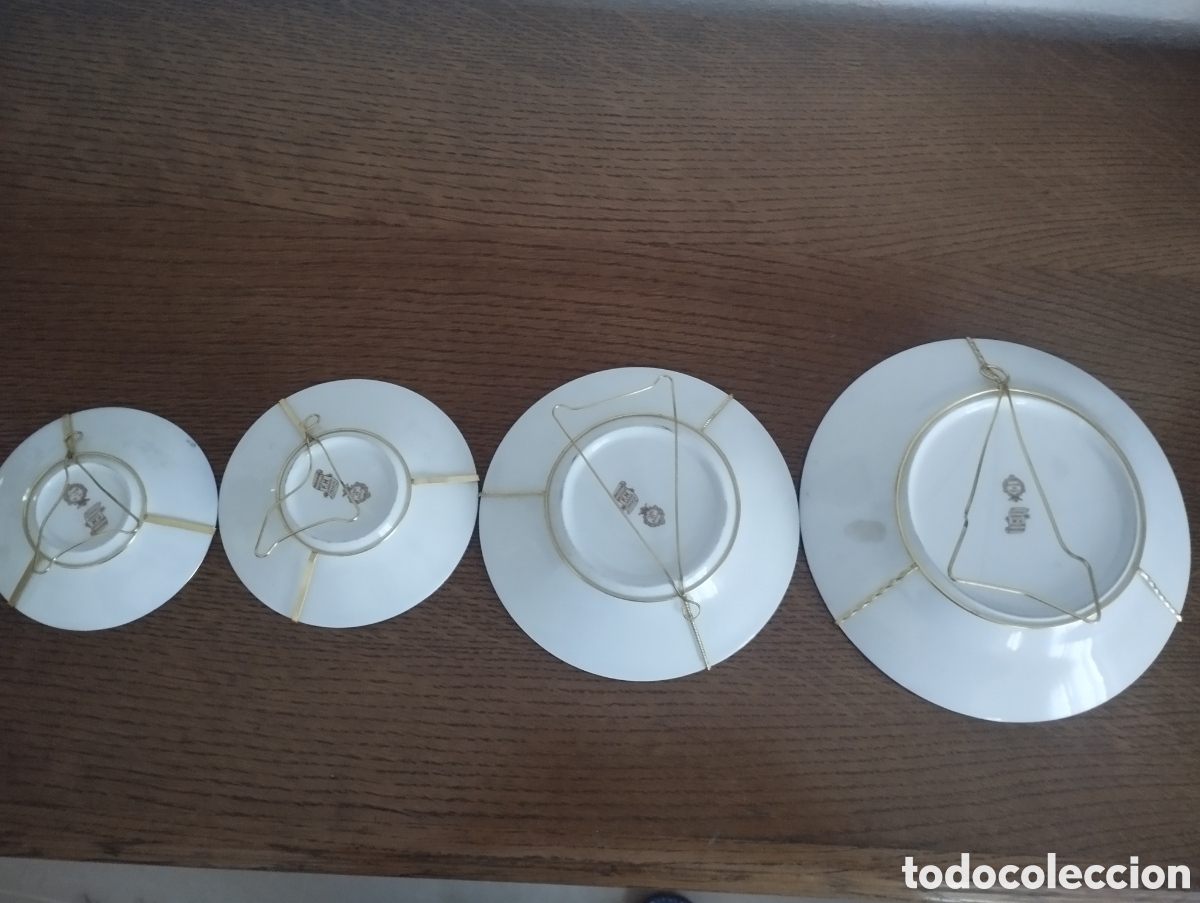Antig&uuml;edades: Platos de Limoges con pan de oro - Foto 2