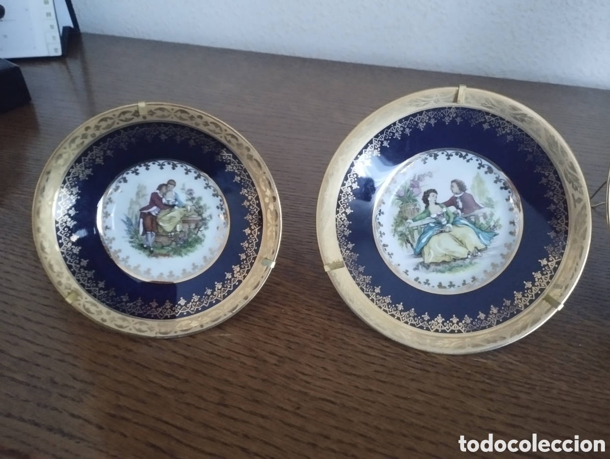 Antig&uuml;edades: Platos de Limoges con pan de oro - Foto 3