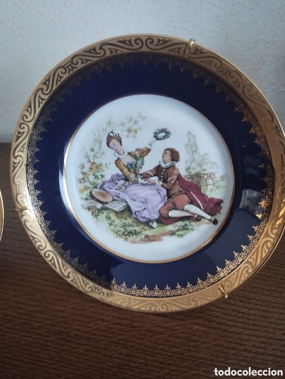 Antig&uuml;edades: Platos de Limoges con pan de oro - Foto 9