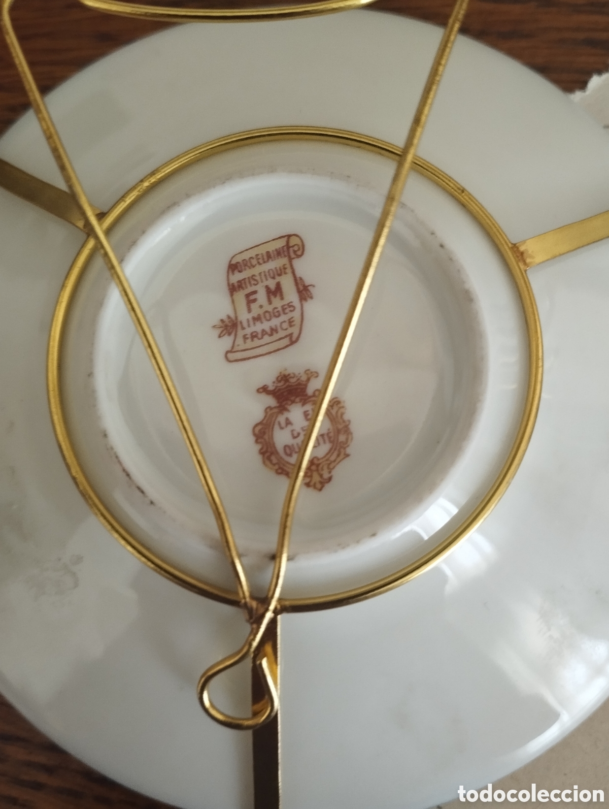 Antig&uuml;edades: Platos de Limoges con pan de oro - Foto 11