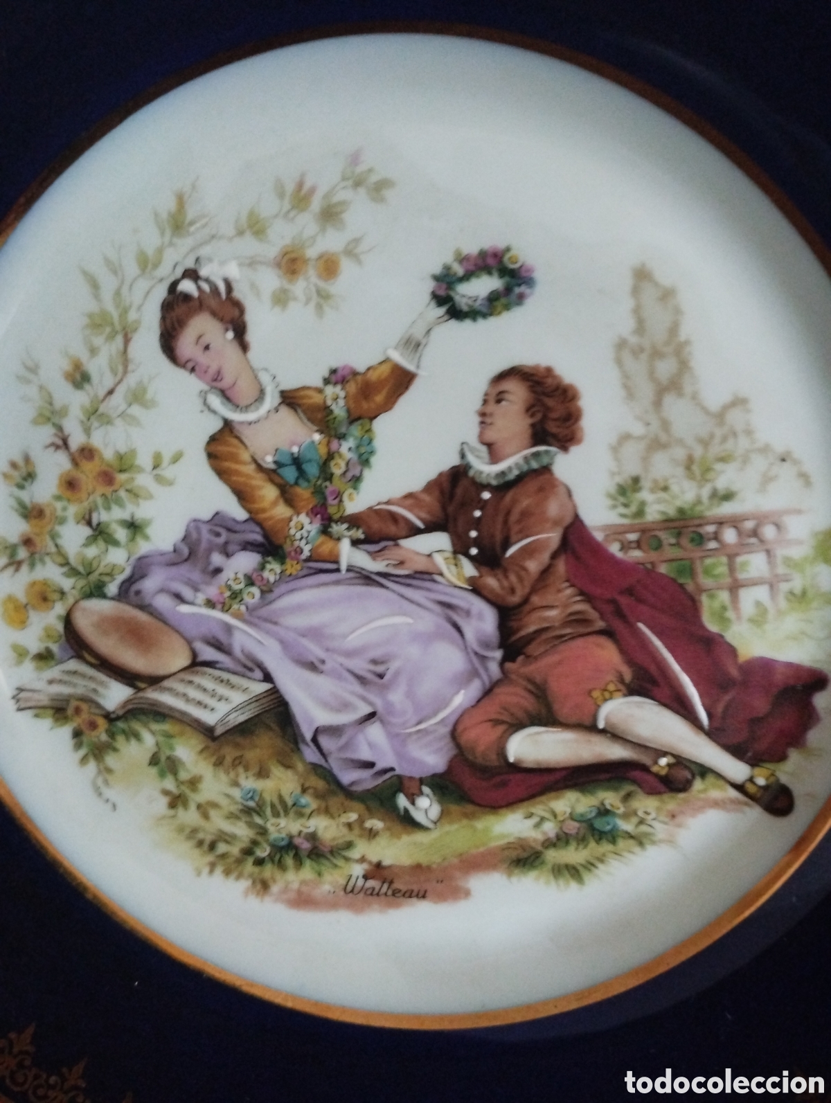 Antig&uuml;edades: Platos de Limoges con pan de oro - Foto 12