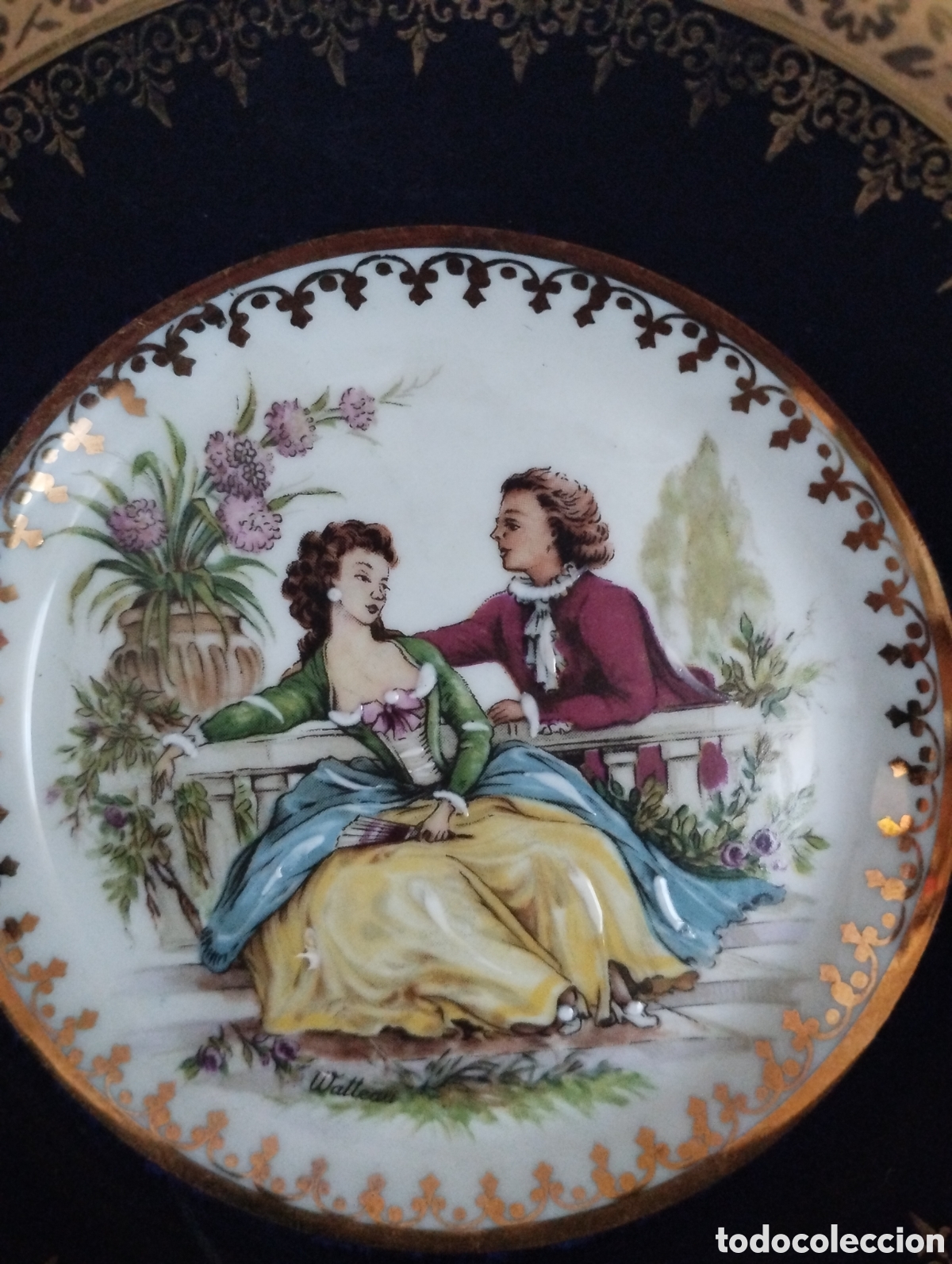 Antig&uuml;edades: Platos de Limoges con pan de oro - Foto 13