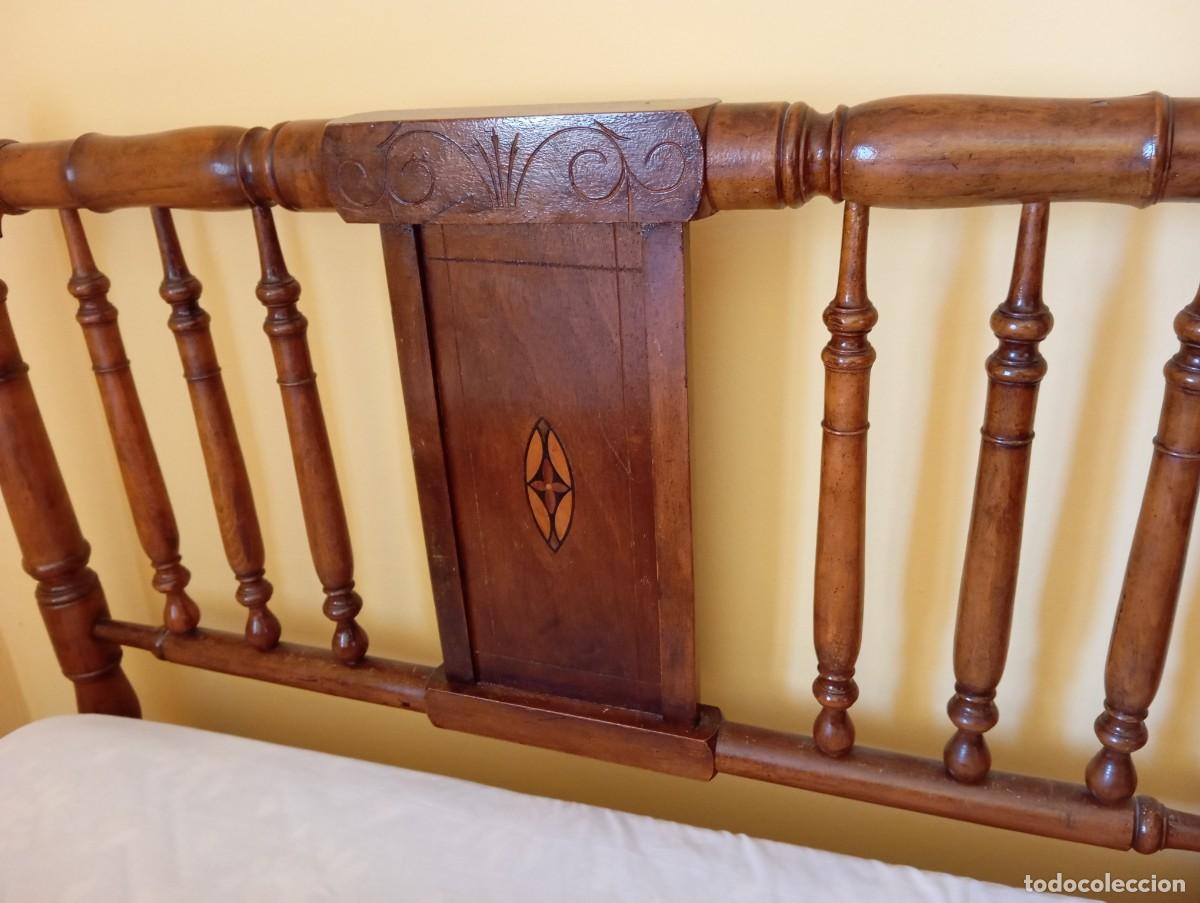 Antig&uuml;edades: Cama antigua madera maciza - Foto 2