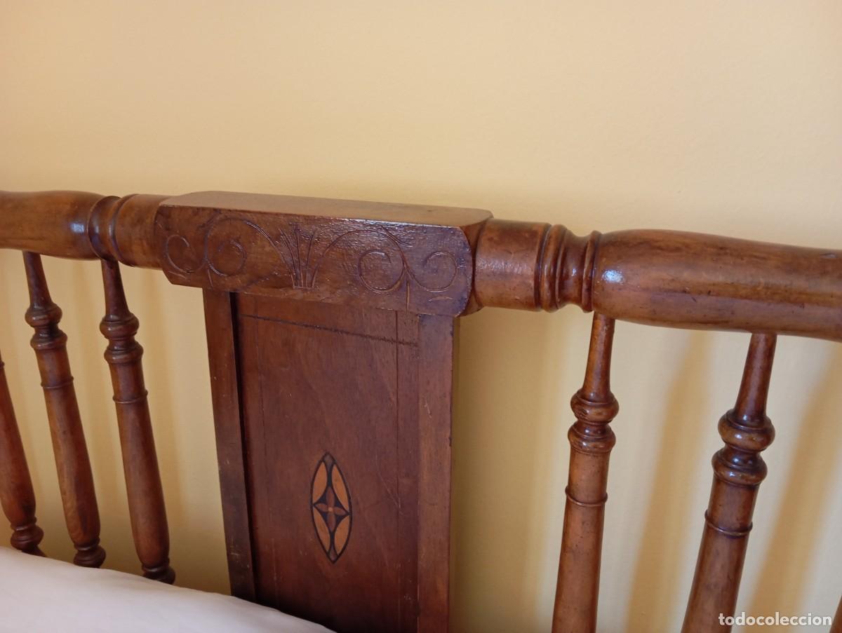 Antig&uuml;edades: Cama antigua madera maciza - Foto 3
