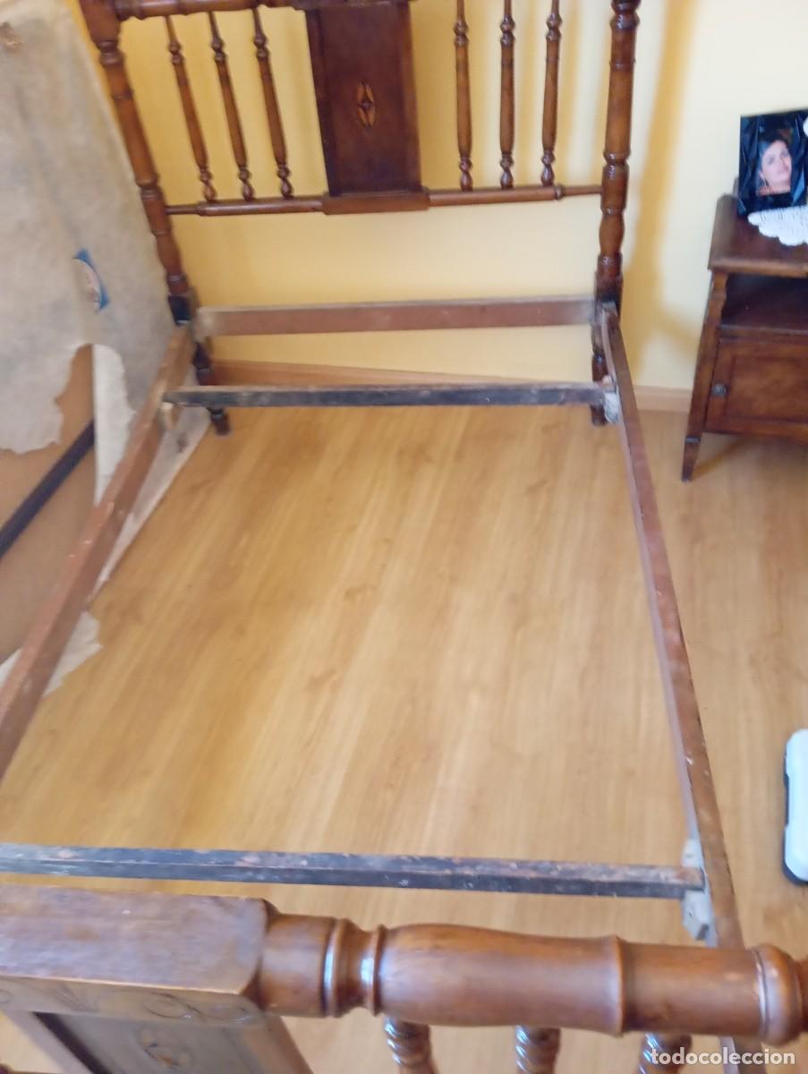 Antig&uuml;edades: Cama antigua madera maciza - Foto 4