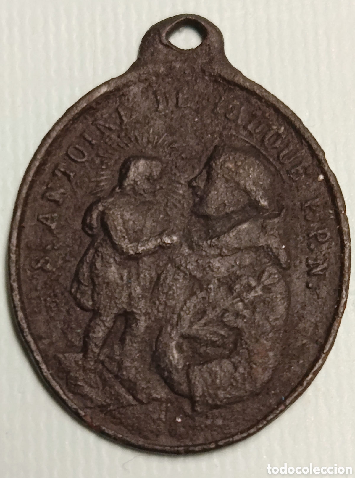 Antig&uuml;edades: Medalla de San Antoine de Padoue - Foto 3