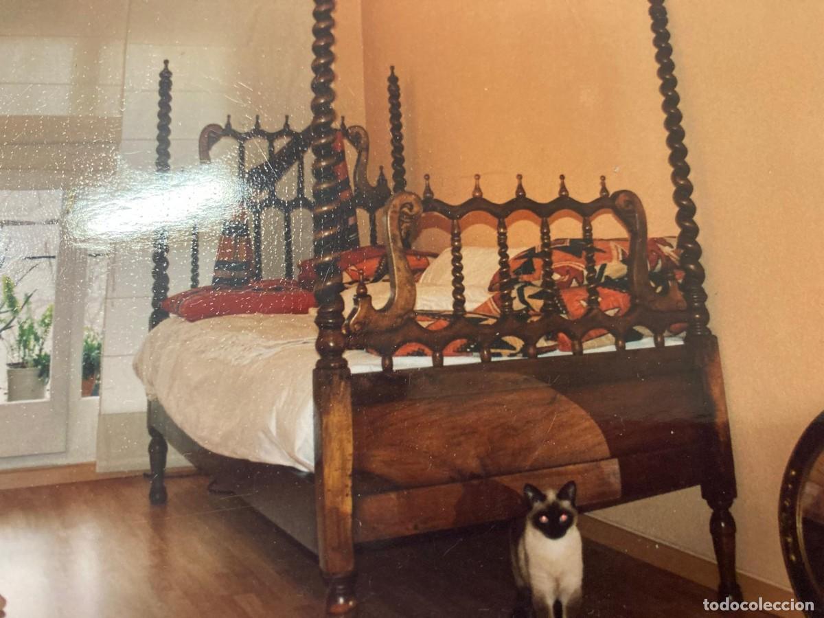 Antig&uuml;edades: Cama antigua individual restaurada - Foto 2