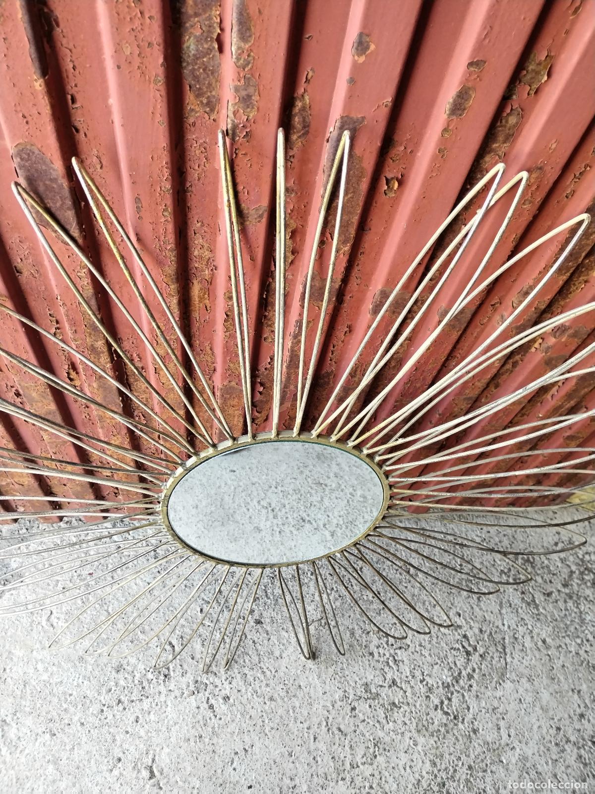 Antig&uuml;edades: vintage espejo sol de metal - Foto 3