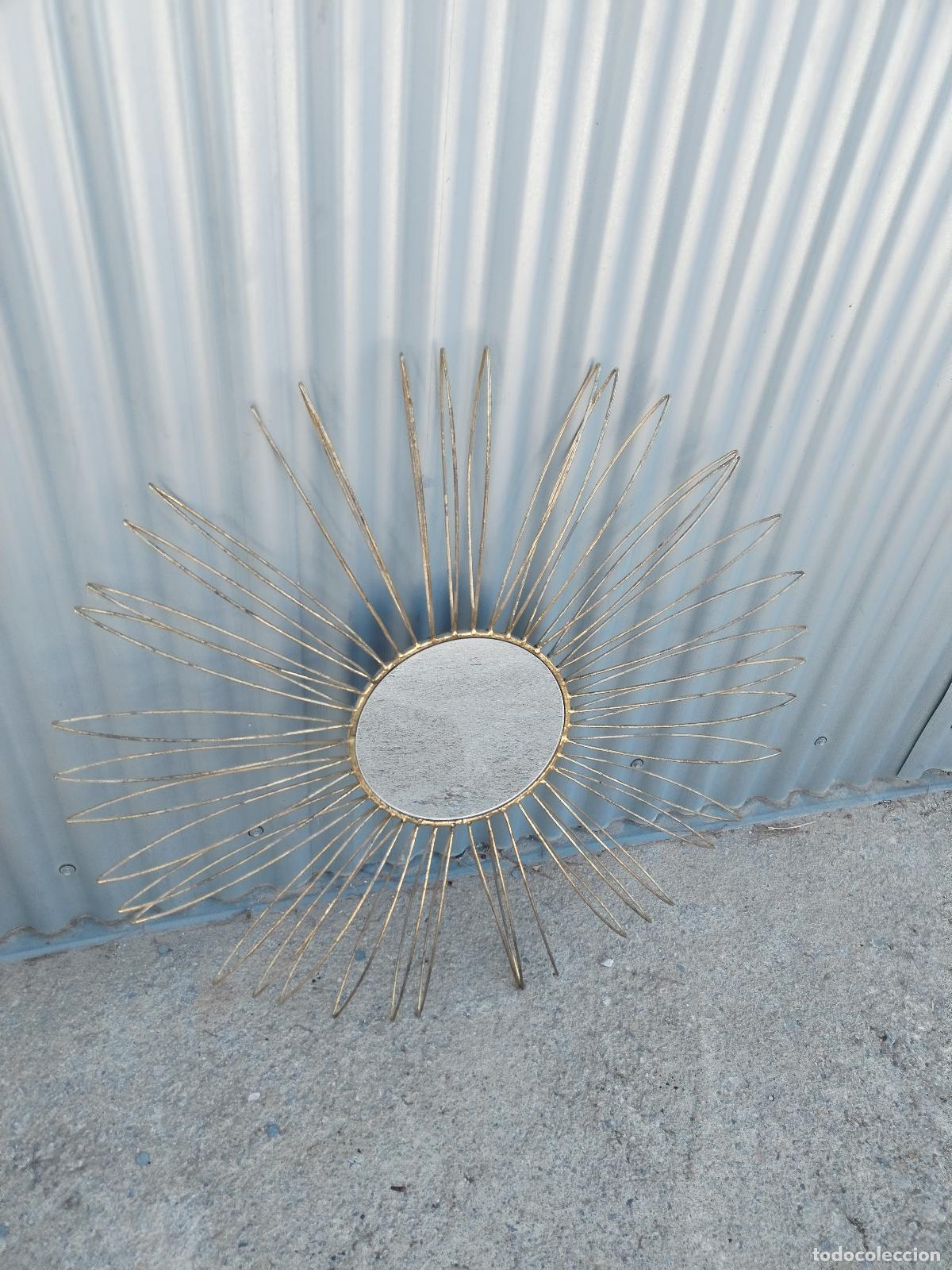 Antig&uuml;edades: vintage espejo sol de metal - Foto 5