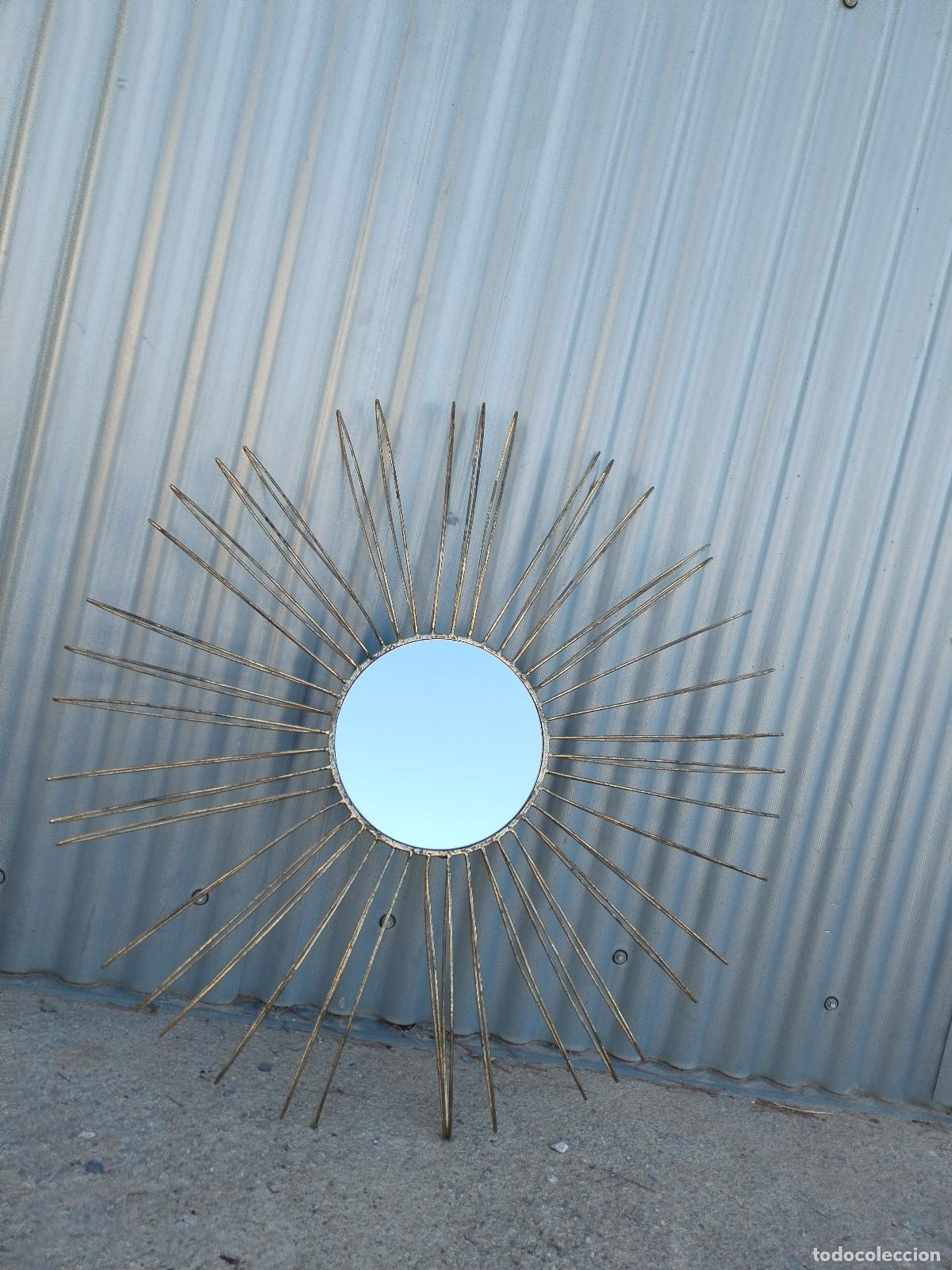 Antig&uuml;edades: vintage espejo sol de metal - Foto 8