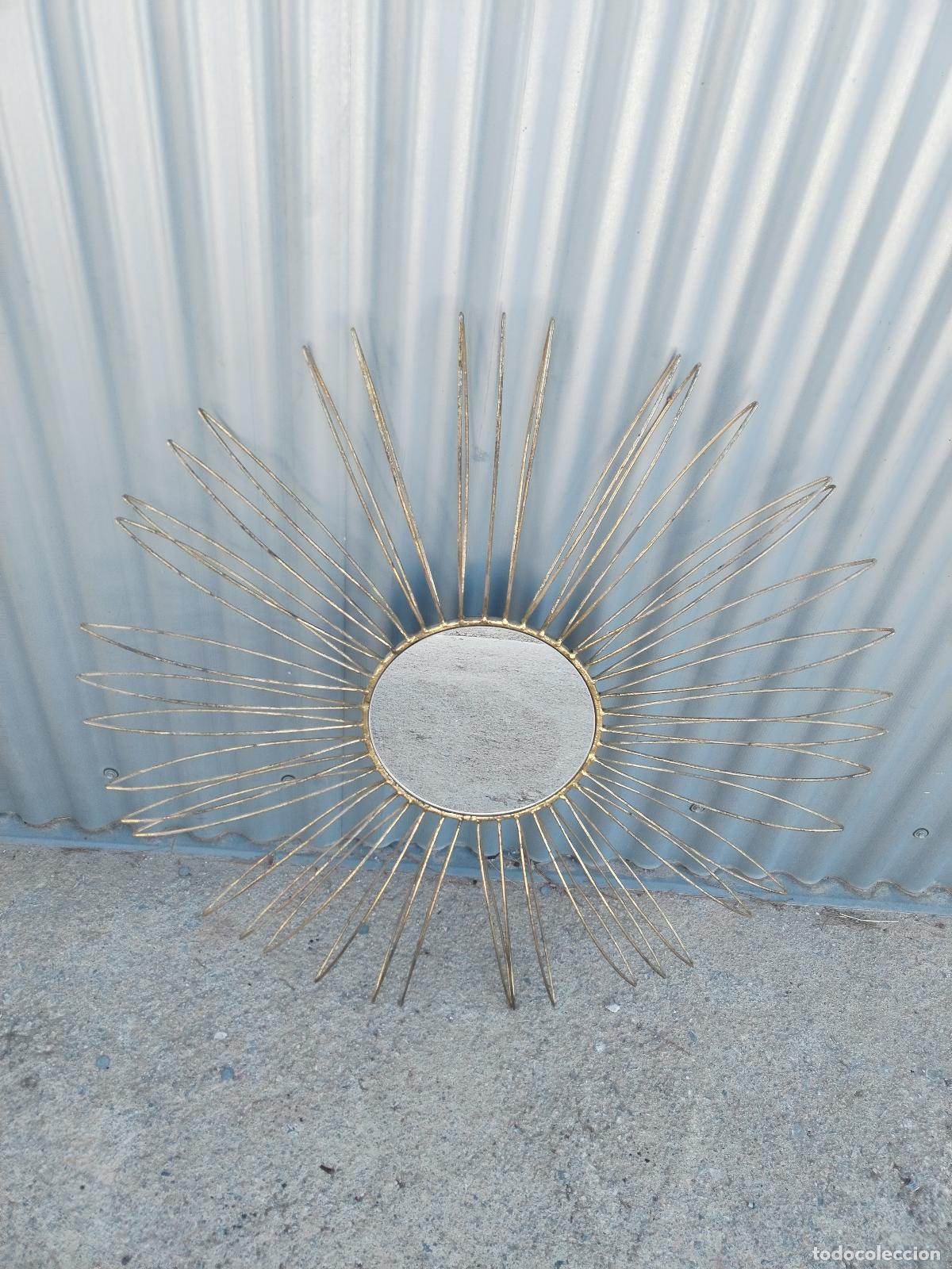 Antig&uuml;edades: vintage espejo sol de metal - Foto 9